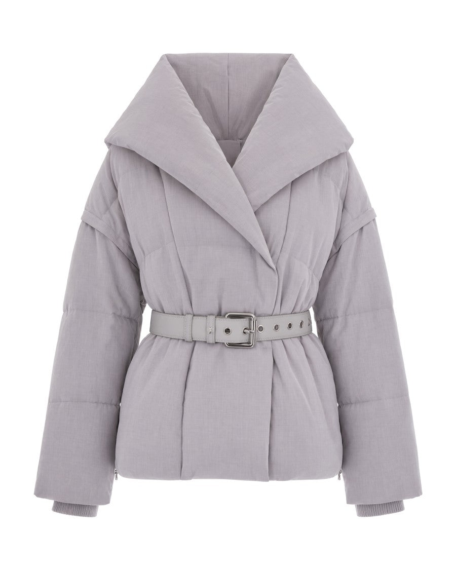 Patrizia Pepe Short Padded Jacket With Wide Shawl Collar