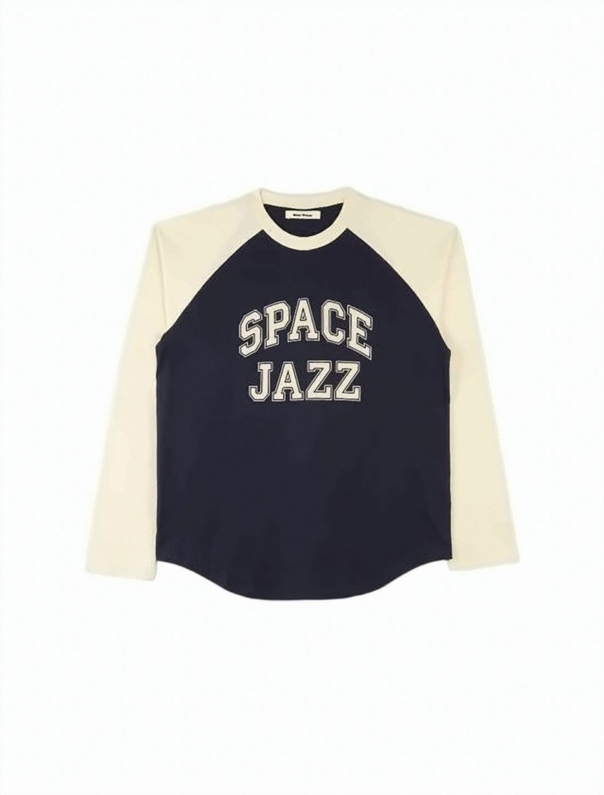 Wales Bonner Raglan Sleeve Long-Sleeve T-Shirt With Bold Varsity Text