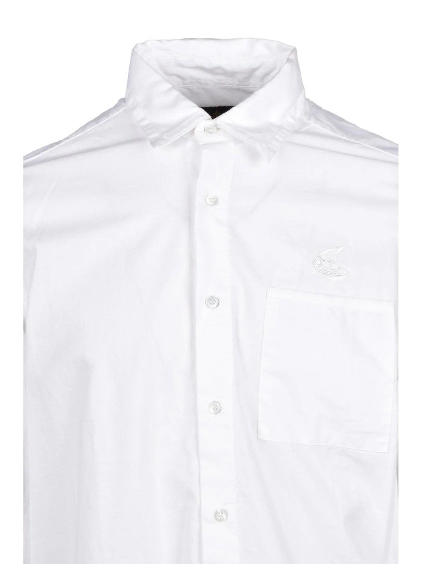 Vivienne Westwood Anglomania Long-Sleeve Button-Down Shirt With Chest Pocket And Crisp Collar