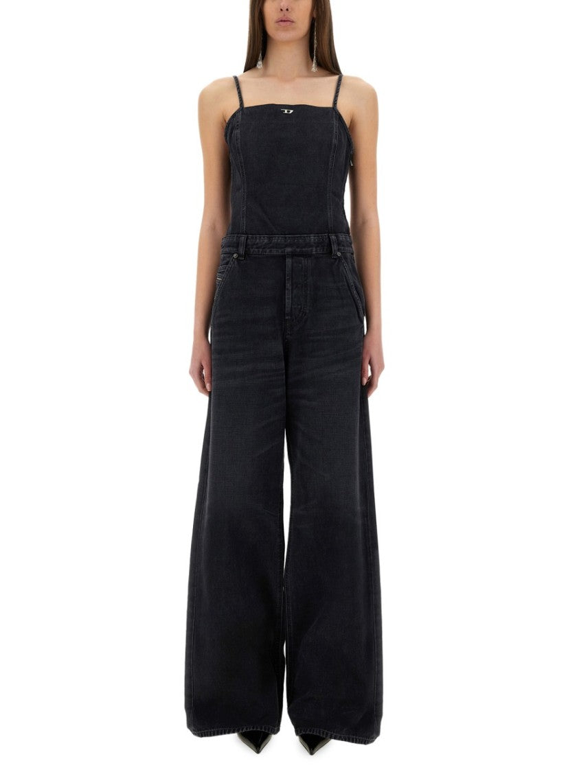 Diesel Jumpsuit With Denim Straps