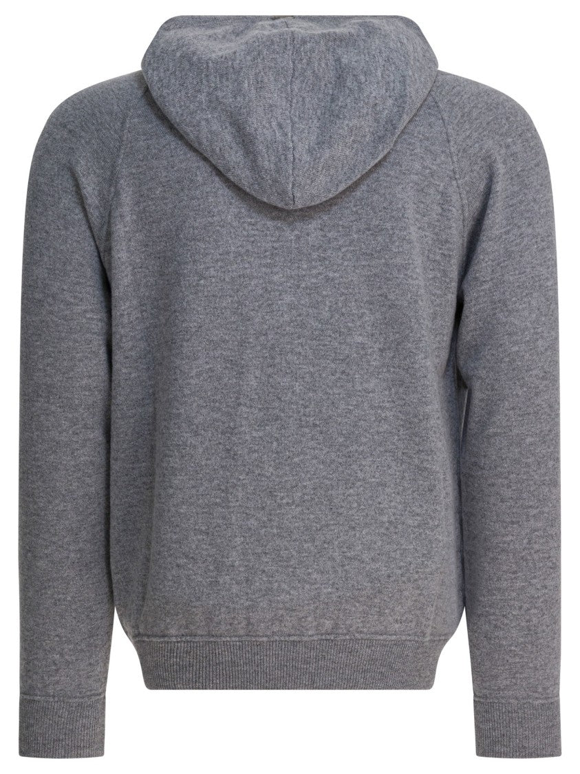 Herno Full-Zip Cashmere Cardigan With Adjustable Hood