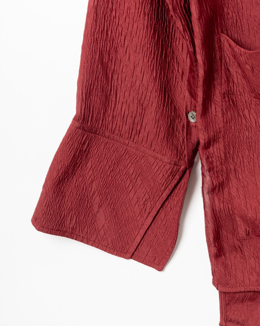 Lanvin Textured Red Shirt