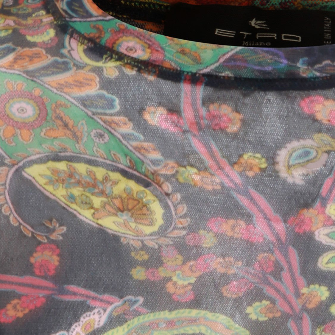 Etro Multicolor Printed Long-Sleeve Top