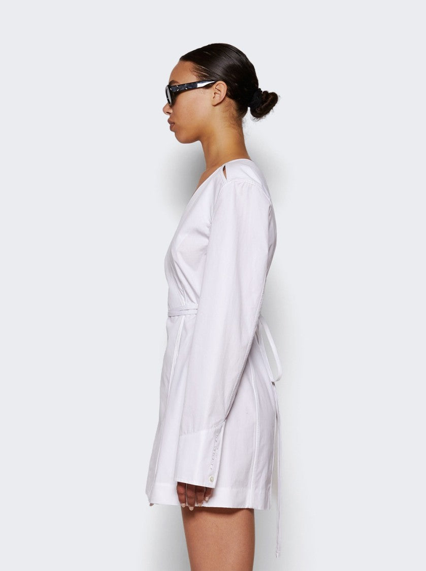 Alexander Wang Slit Tailored Shirtdress White
