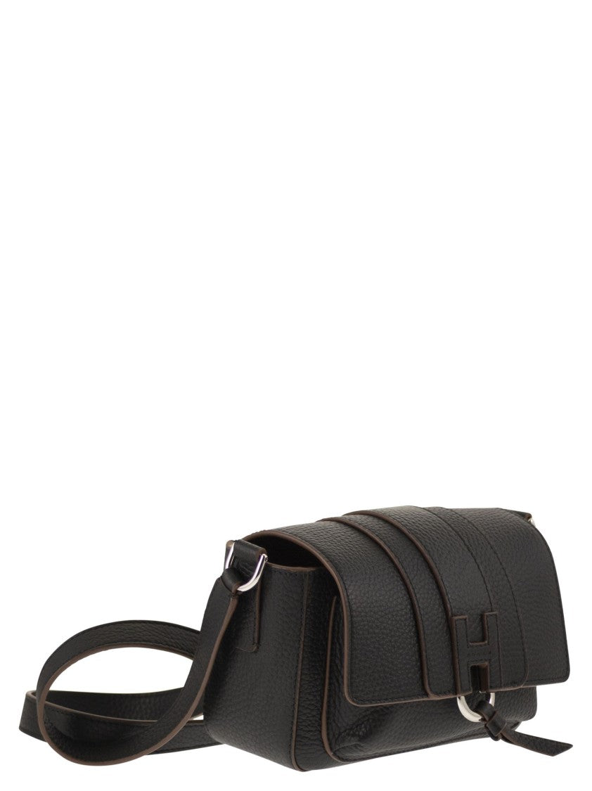 Hogan Trendy Leather Flap Bag