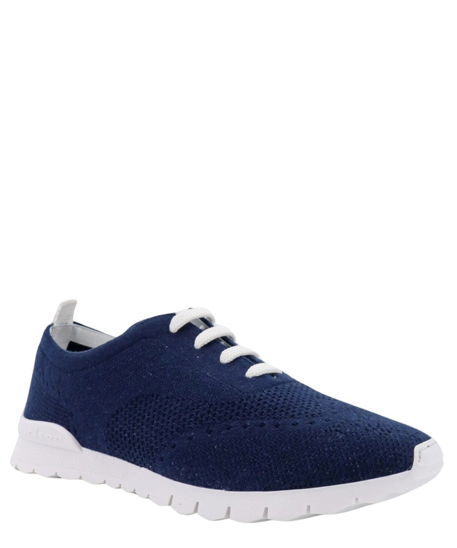 Kiton Deep Blue Knitted Sneakers