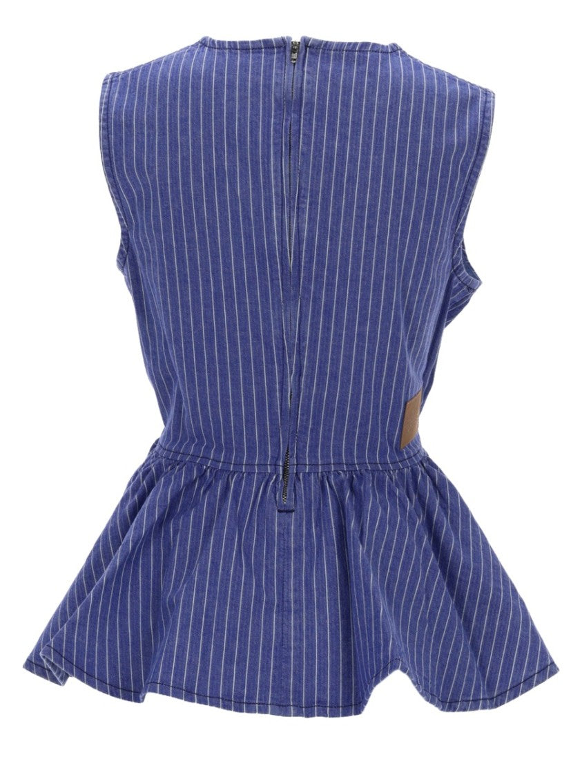Baum Und Pferdgarten Merja Fitted Pinstripes Peplum Top