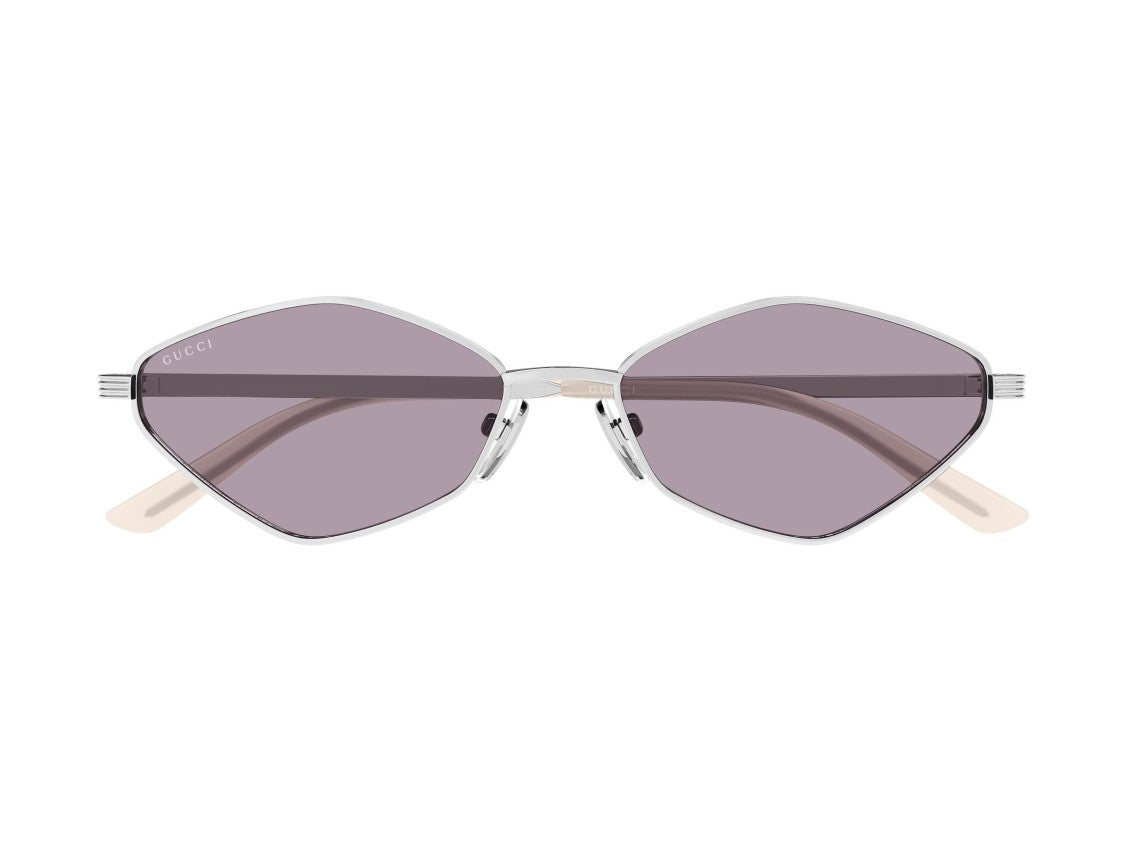 Gucci Gg2222s Silver Tinted Lens Pentagon Sunglasses
