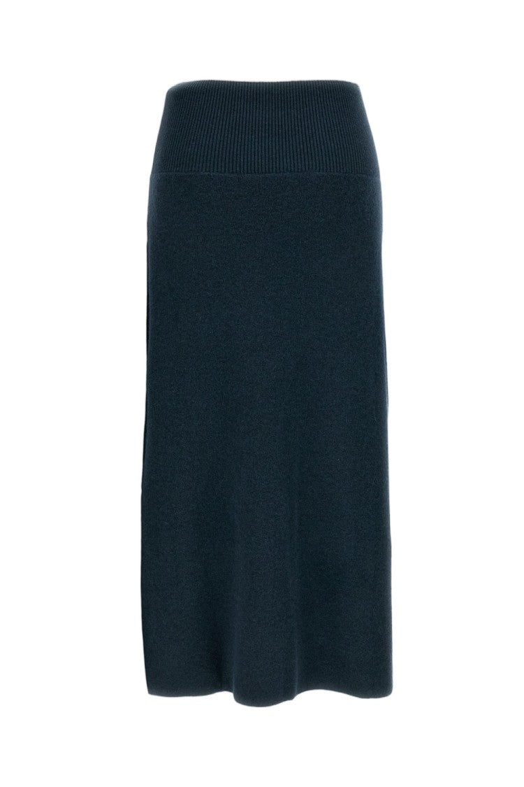 Erdem Green Embroidered Wool Pencil Skirt
