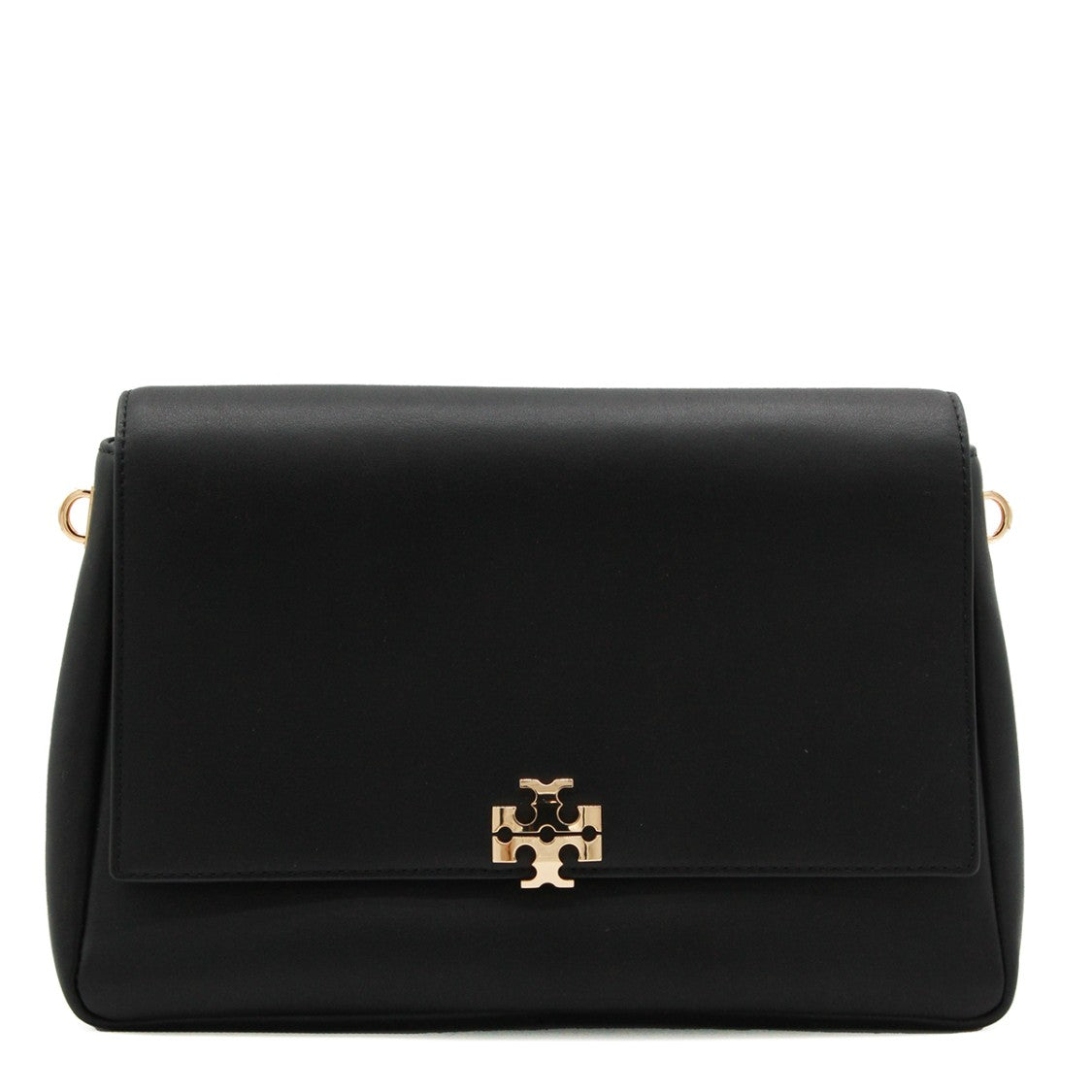 Tory Burch Medium Black Leather Charlie Shoulder Bag With Versatile Strap