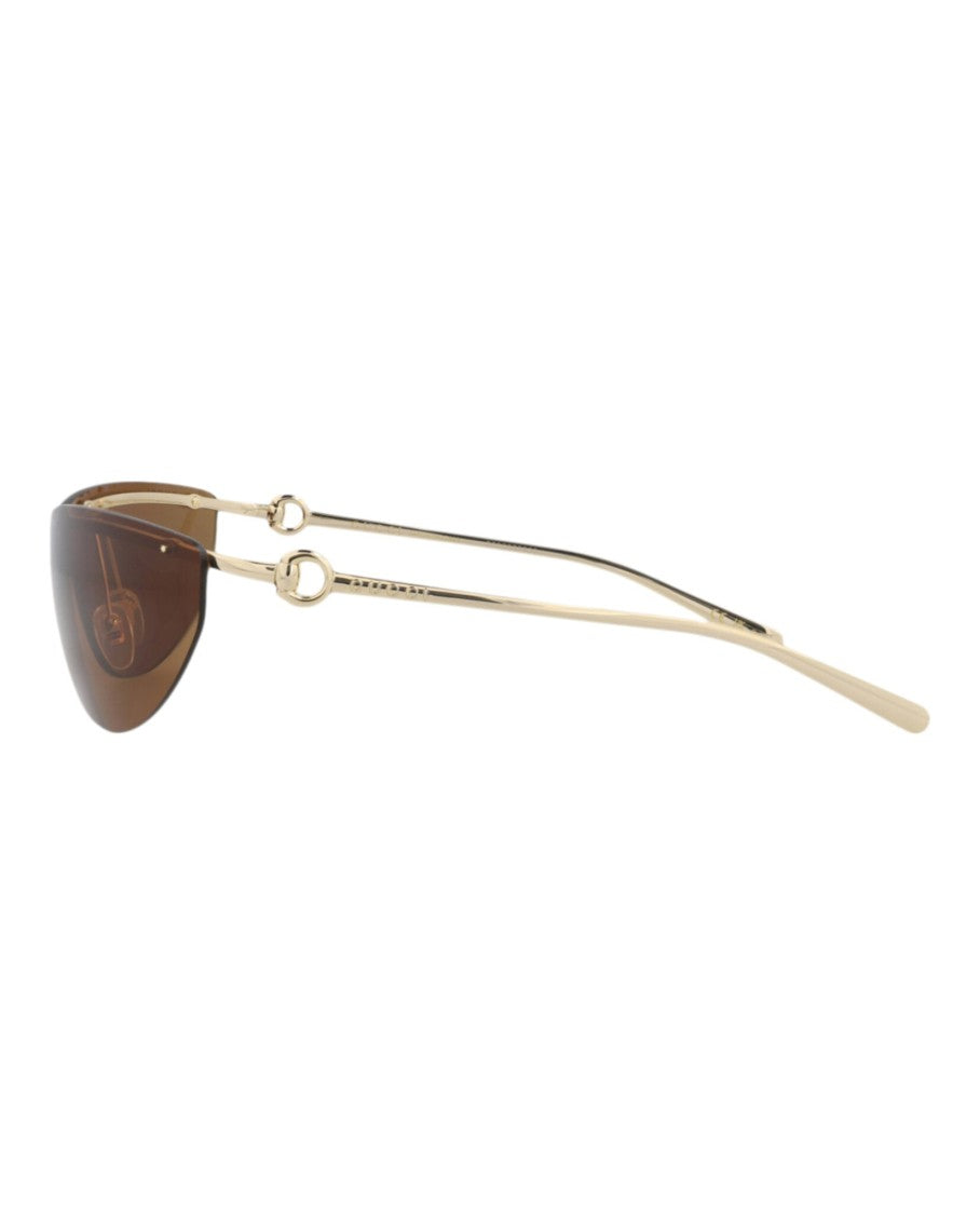 Gucci Shield-Frame Metal Sunglasses