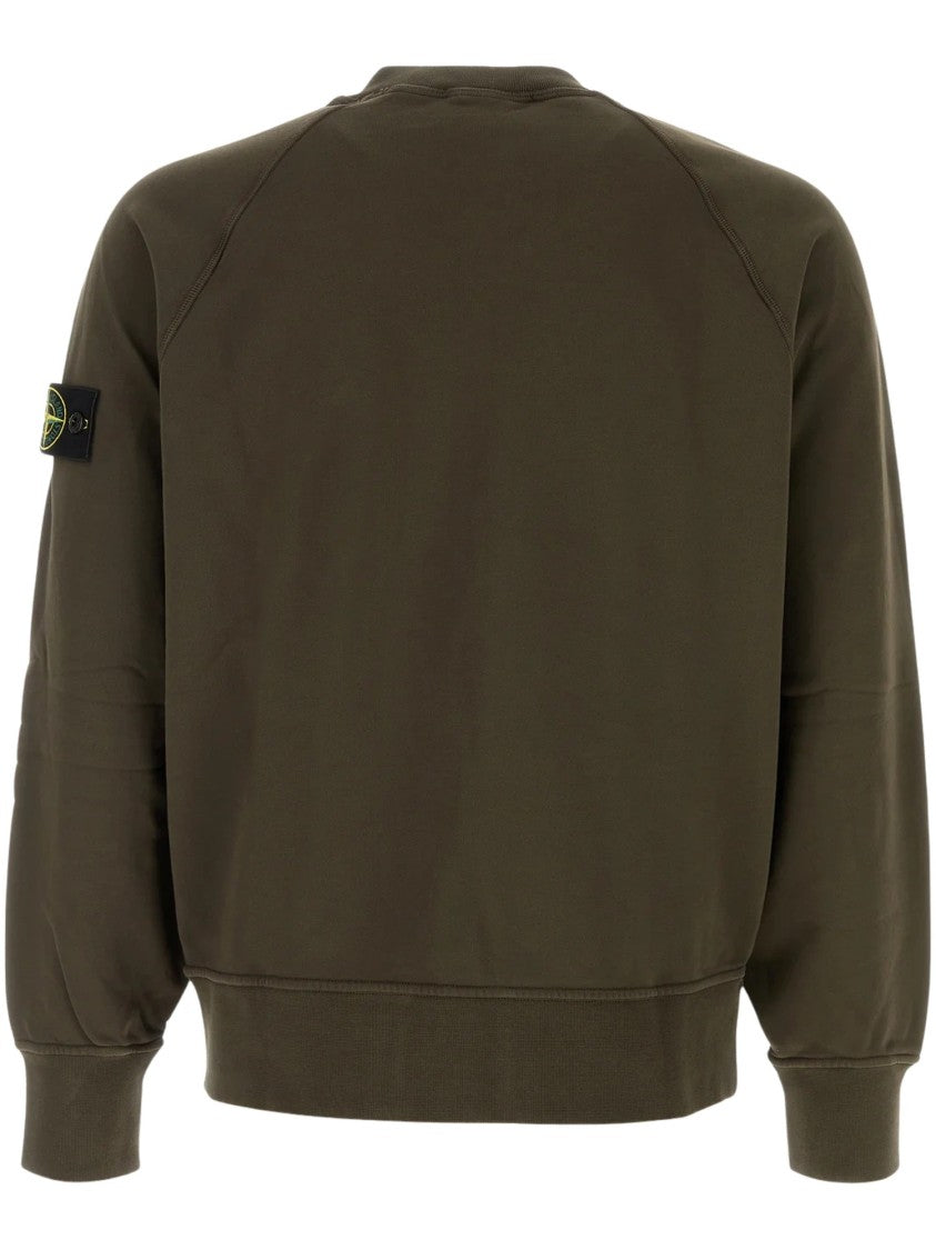 Stone Island Compass Logo Cotton Sweatshirt