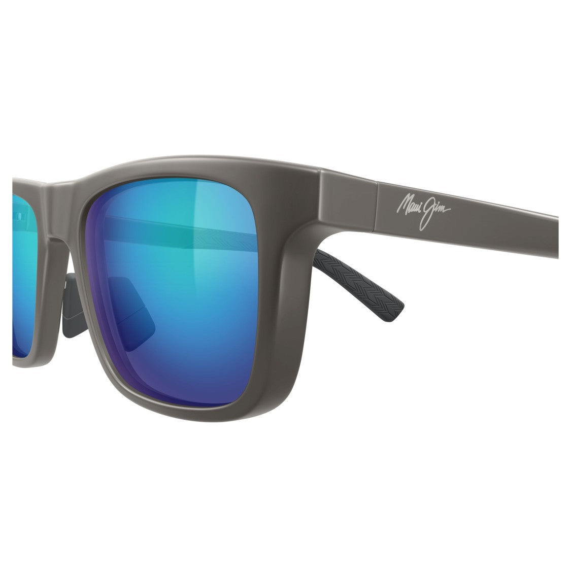 Maui Jim Moaka Rectangular Matte Black Sunglasses With Gradient Lenses