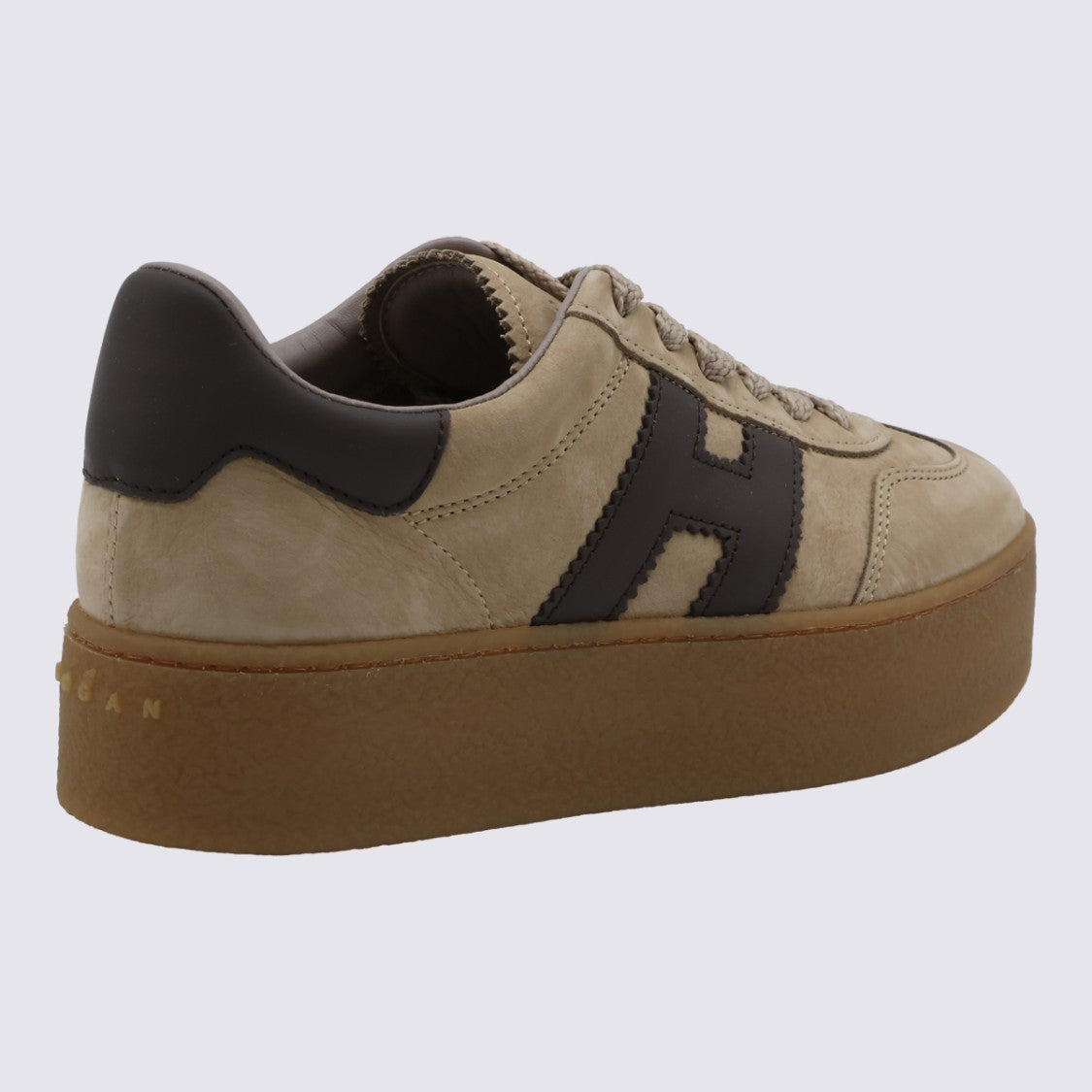 Hogan Platform Sneakers With Contrasting 'H' Logo And Chunky Sole