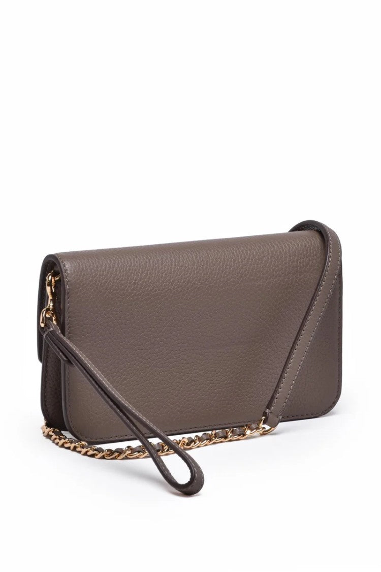 Tory Burch Britten Chain Wallet Shoulder Bag - Grey