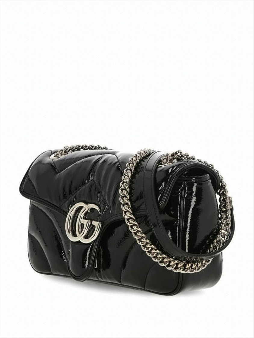 Gucci Quilted Patent Leather Shoulder Bag