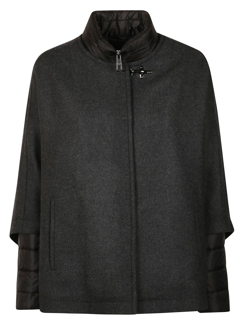 Fay Tailored Short Coat In Classic Beige With Notched Collar