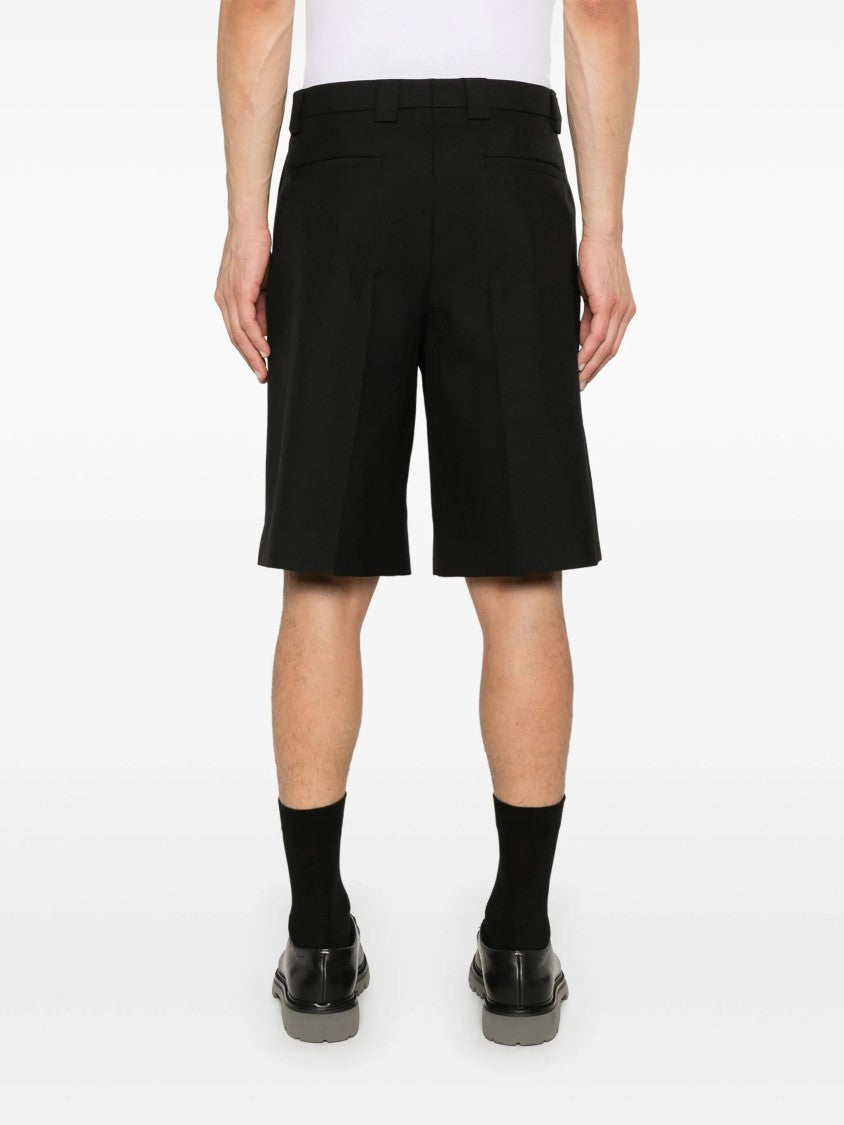 Gucci Black Twill Wool Blend Tailored Shorts