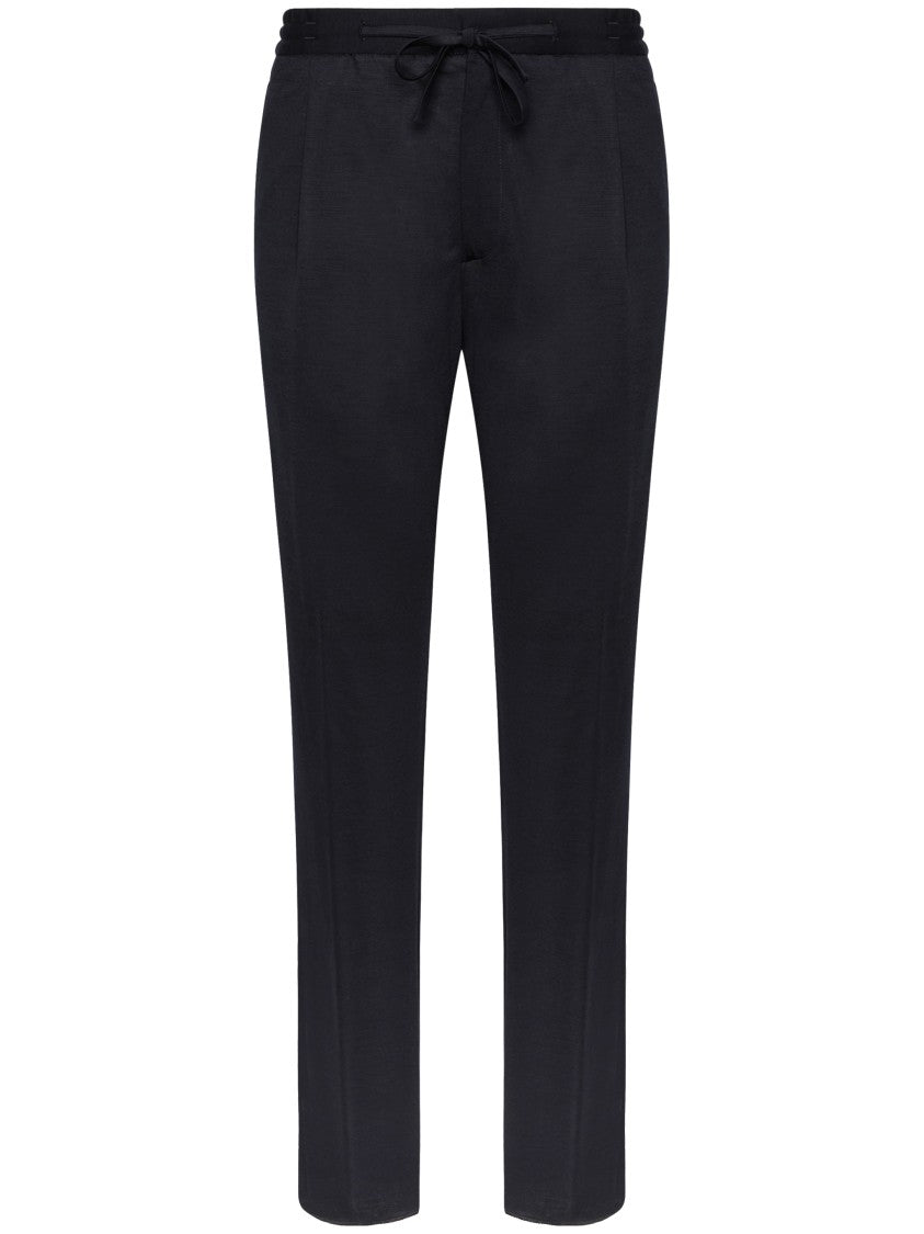 Lardini Black Easy Wear Drop Two-Piece Suit
