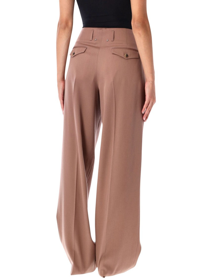 Golden Goose Tailored Wide-Leg Pants With High Waist And Front Pleats