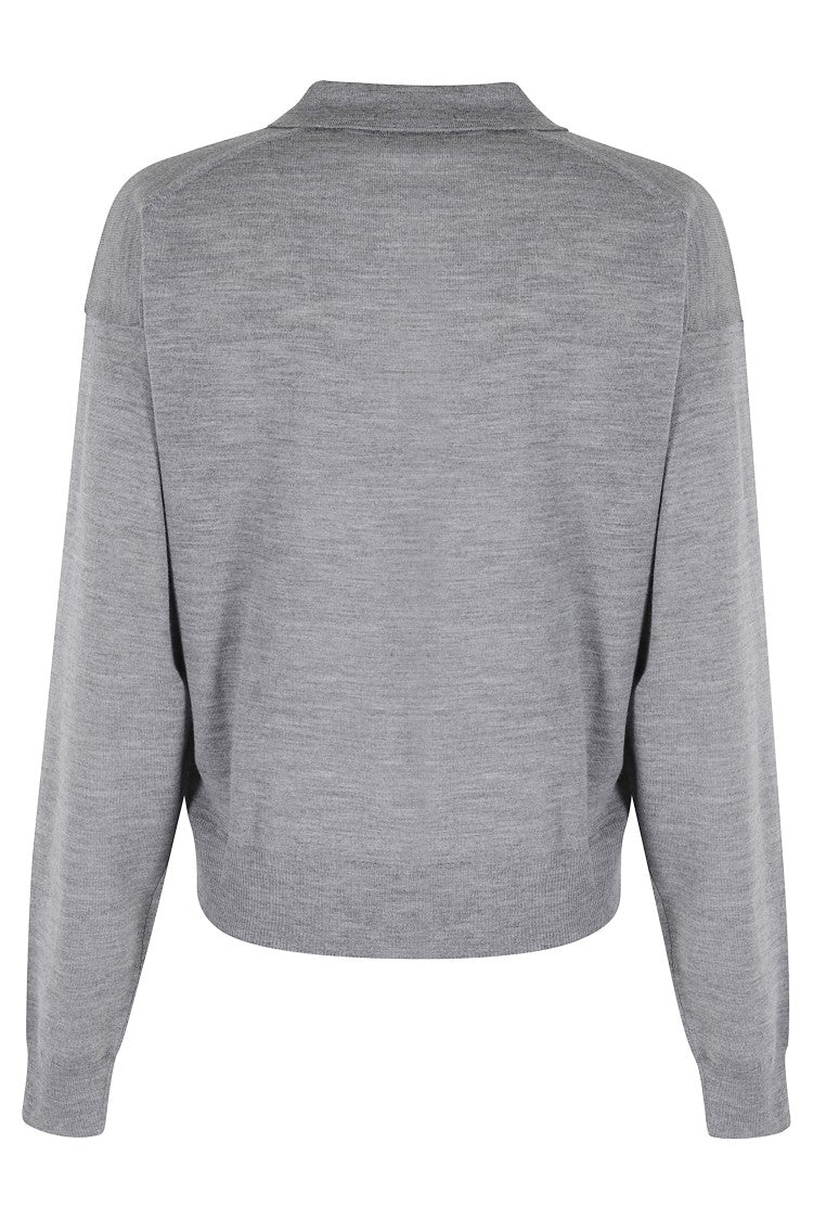 Soeur Fleming Heathered Grey V-Neck Sweater