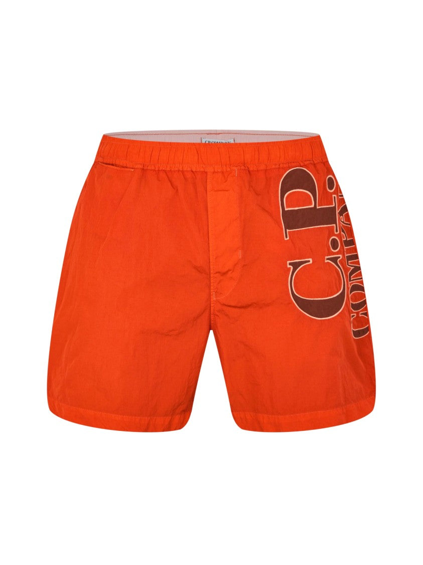 C.P. Company Eco-Chrome R Logo Swim Shorts