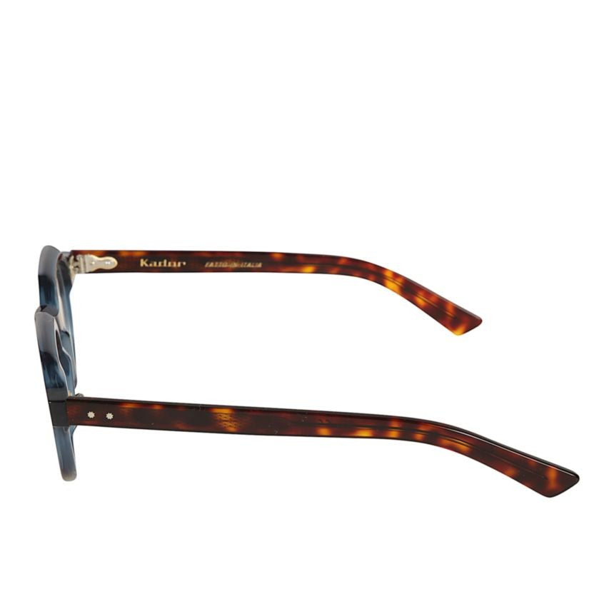 Kador K-Story/N Bold Geometric Sunglasses With Translucent Blue Frame
