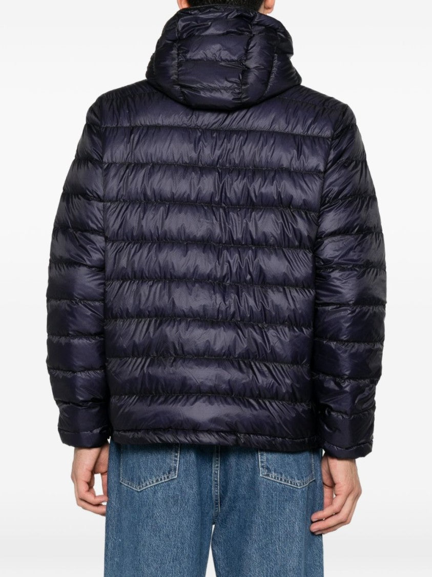 Aspesi Hooded Quilted Drawstring Down Jacket