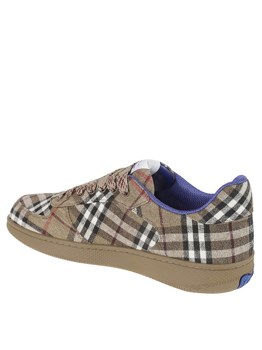 Burberry Brown Check Sneakers