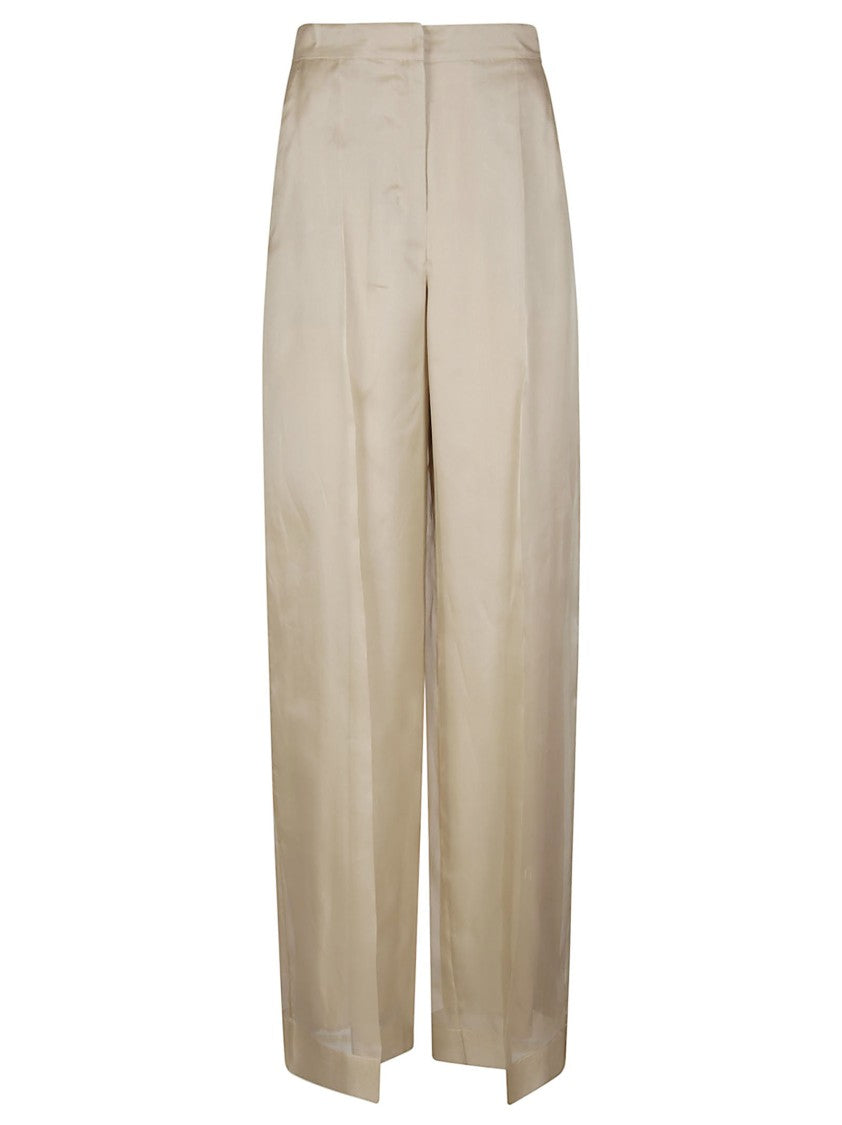 Max Mara Mxeolivi High Waist Wide Silk Pants