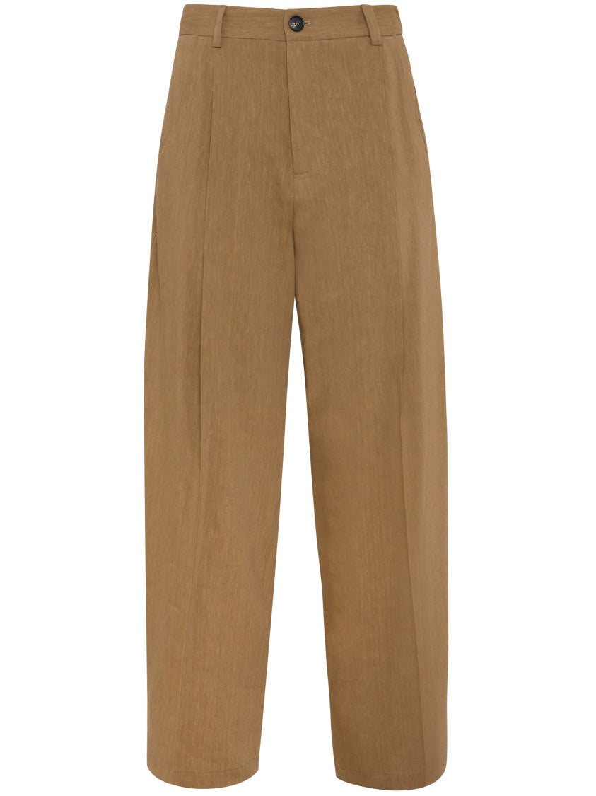 Tela Ruben New Wide-Leg Cropped Tapered Pants
