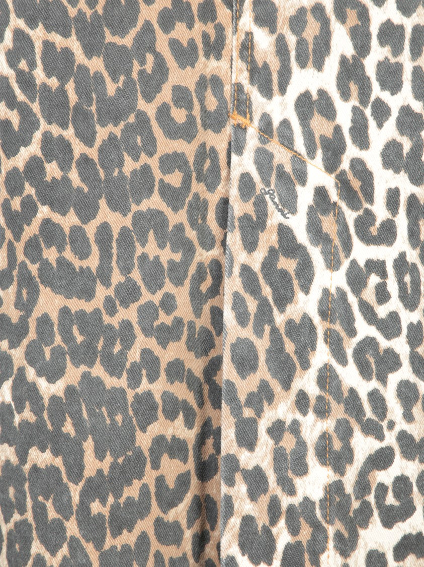 Ganni Maxi Skirt In Leopard Print