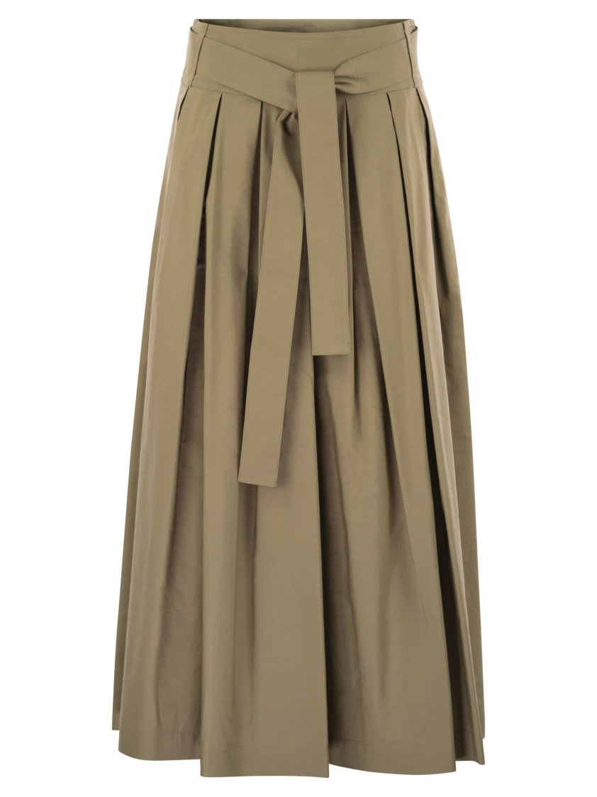 Max Mara Agiate - Pleated Cotton Skirt