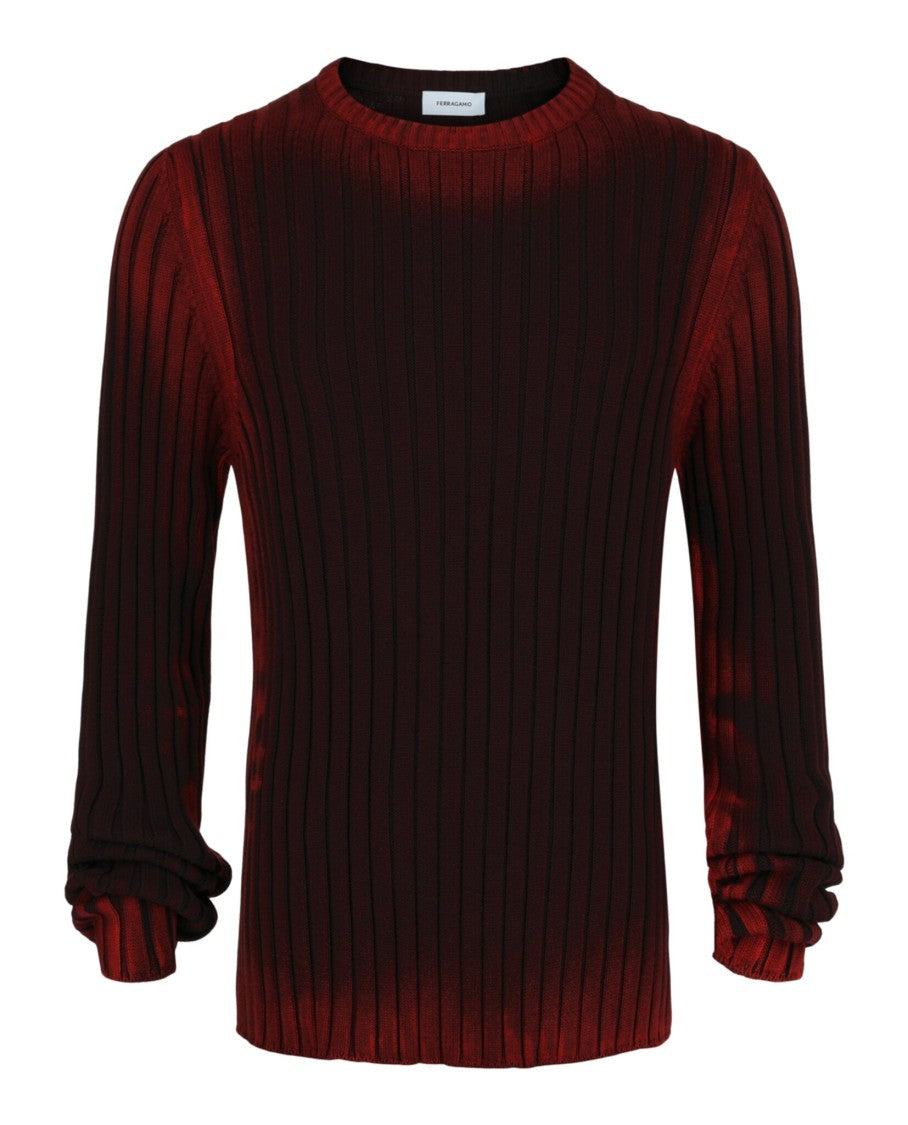 Ferragamo Tie-Dye Ribbed Sweater