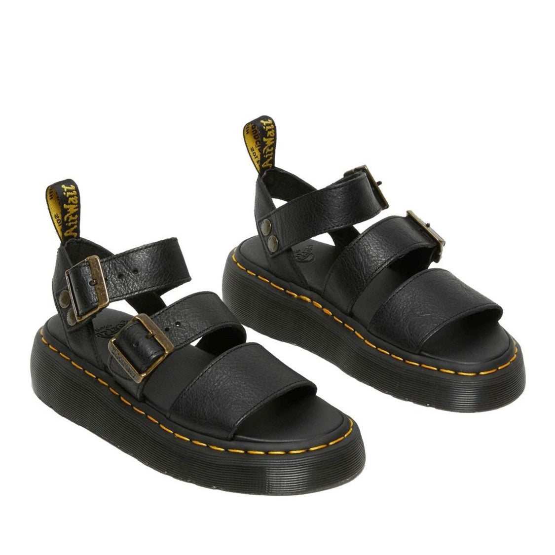 Dr. Martens Black Gryphon Quad Pisa Chunky Platform Sandals