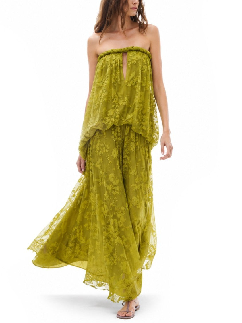 Zimmermann Flowing Off-Shoulder Maxi Dress With Floral Lace Detail