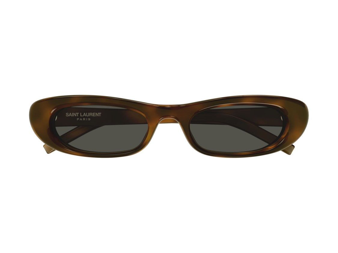 Saint Laurent Sl 557 Shade Plump Tortoiseshell Rectangular Sunglasses