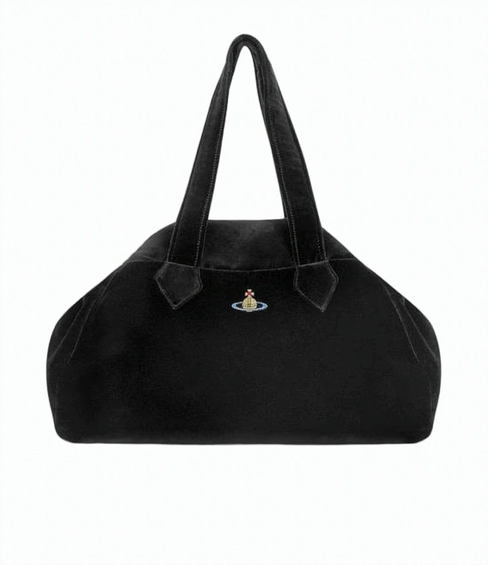 Vivienne Westwood Black Fabric Tote Bag