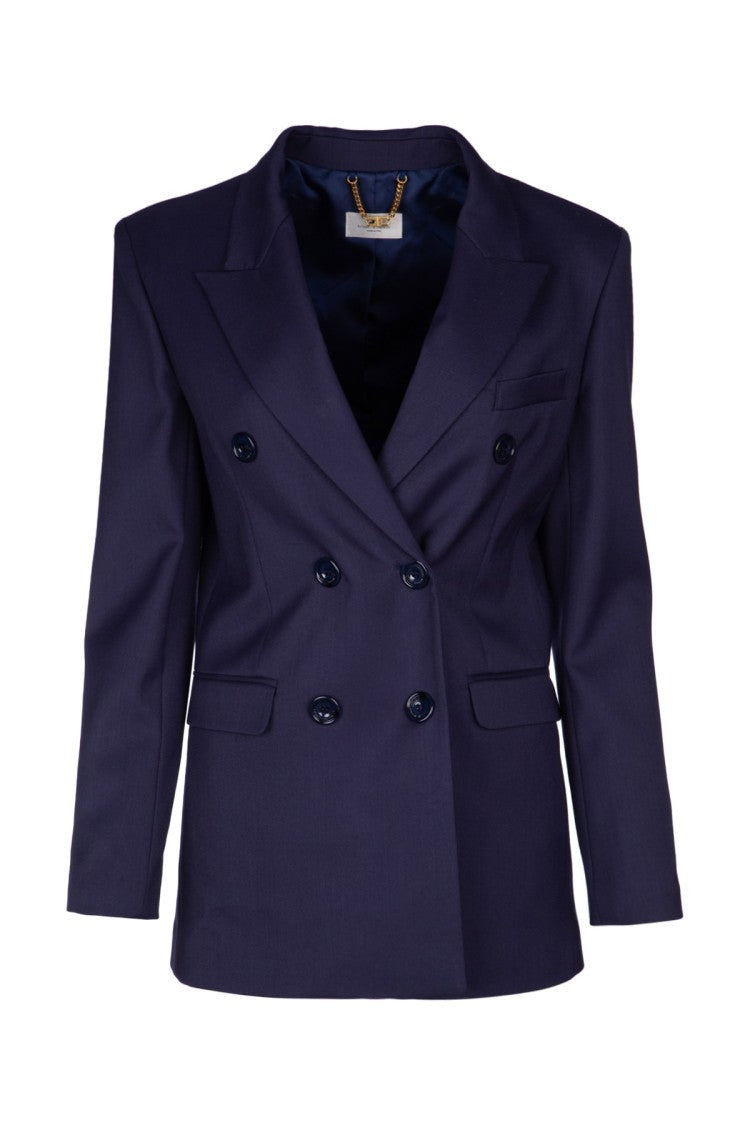 Elisabetta Franchi Double-Breasted Blazer With Sharp Lapel