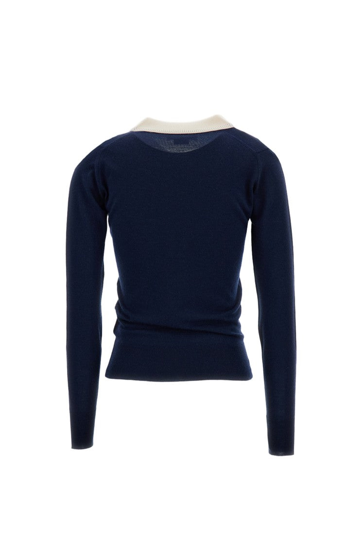 Wales Bonner Fine Merino Wool Fabric Polo Shirt