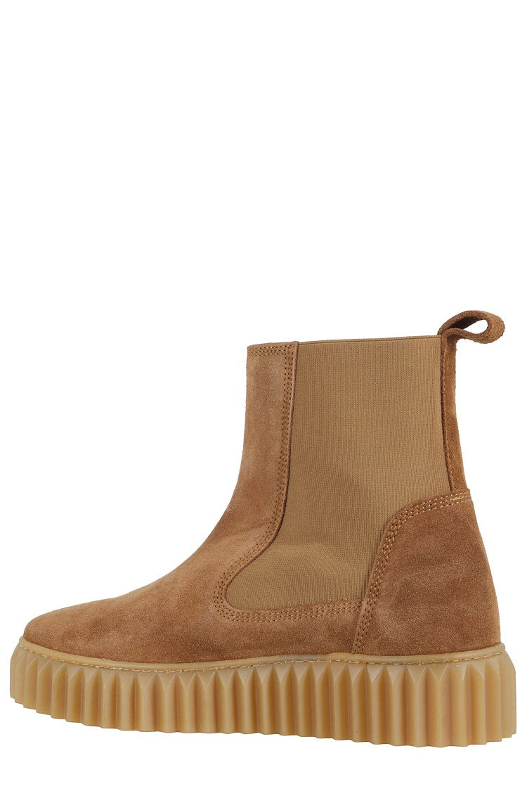 Voile Blanche Ankle-High Brown Suede Boots