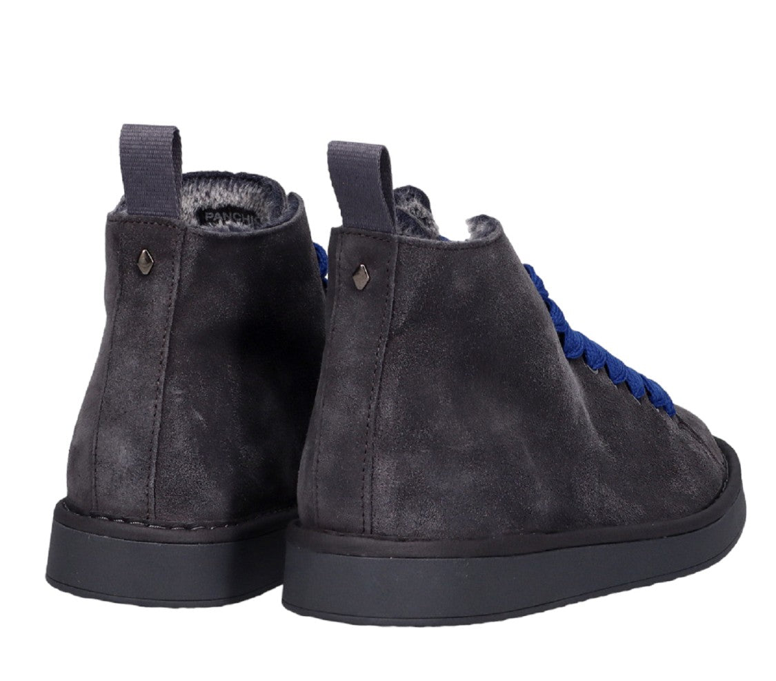Panchic Grey Leather Shoes