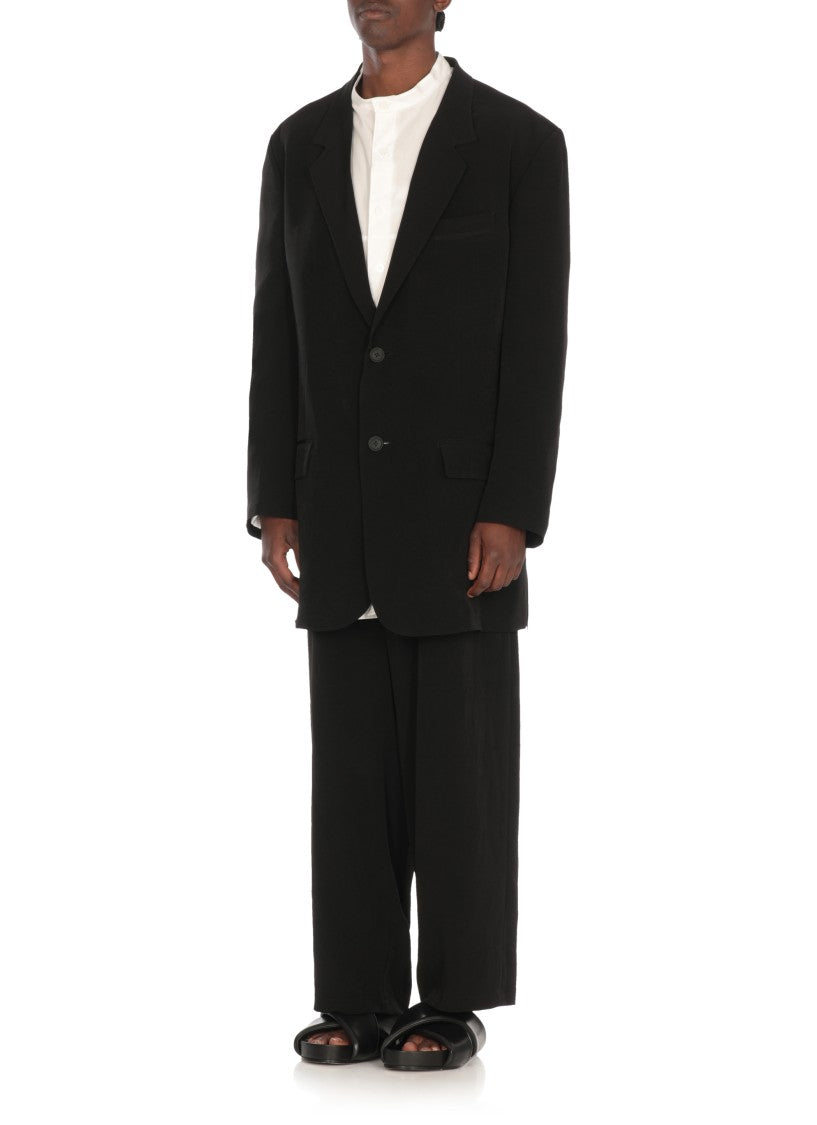 Yohji Yamamoto Black Single-Breasted Jacket