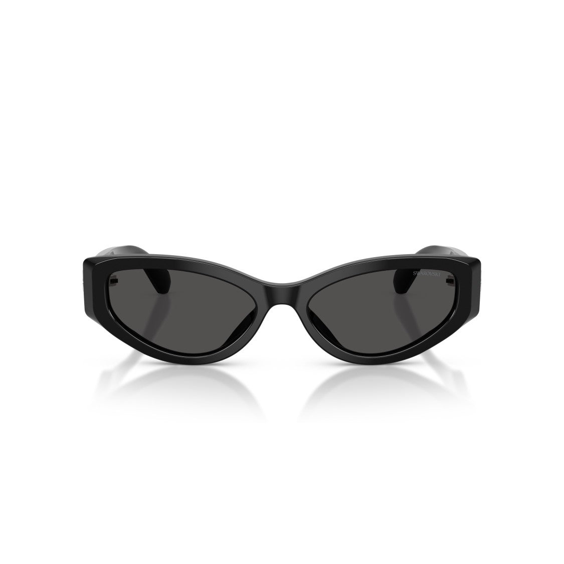 Swarovski 0Sk6045u Cat-Eye Sunglasses With Glossy Black Acetate Frame