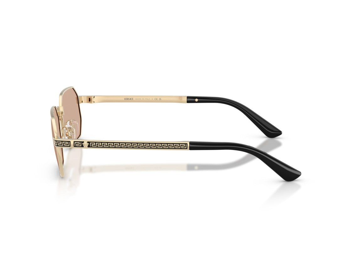Versace Gold 0Ve2297 Octagonal Sunglasses