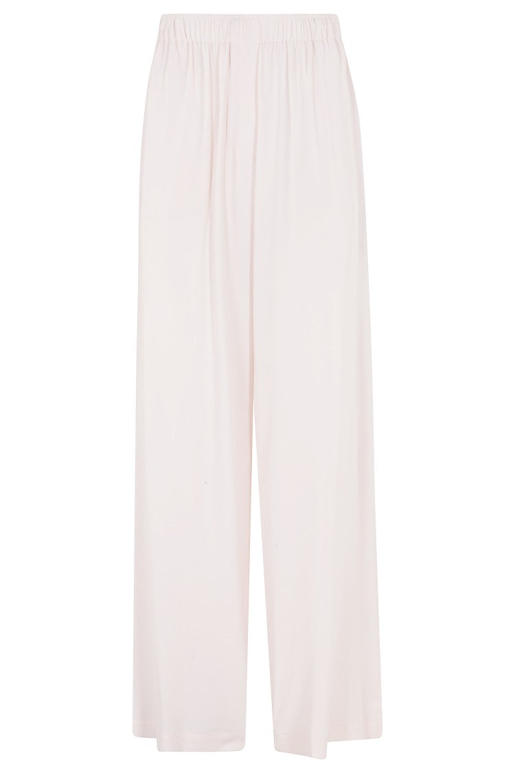 Federica Tosi Pink Fluid Elastic-Waistband Acetate-Blend Formal Pants