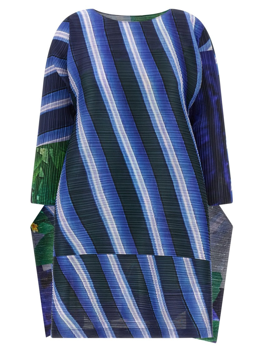 Pleats Please Issey Miyake City Collage' Dress