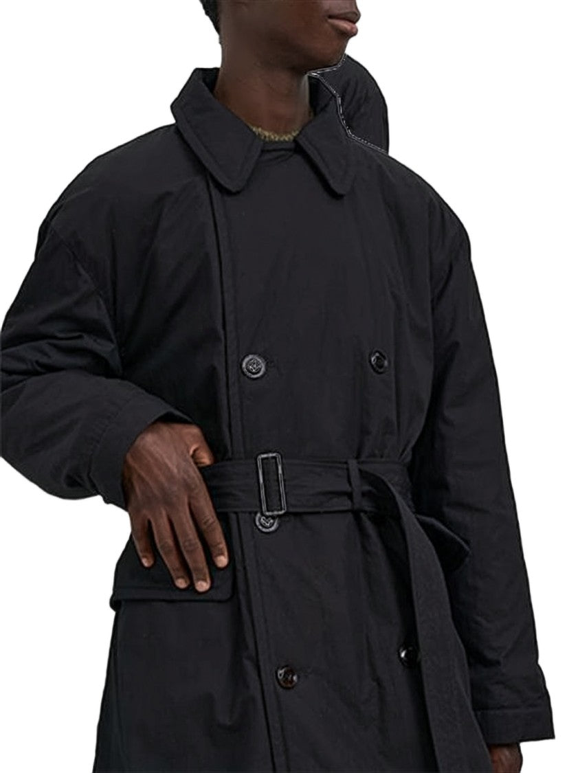 Our Legacy Long Double-Breasted Coat With Quilted Lining