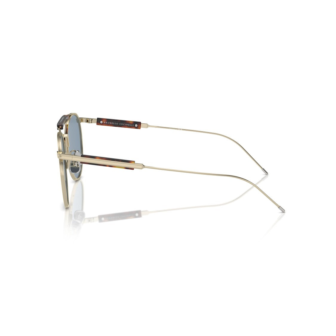 Brunello Cucinelli 0Bc2004st Titanium Frame Sunglasses With Blue Lenses