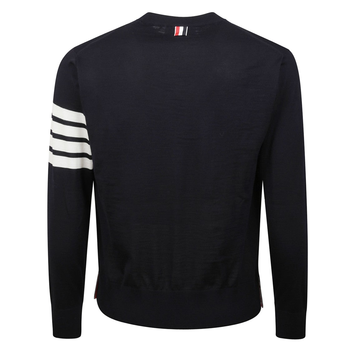 Thom Browne 4-Bar Button-Cuff Sweater